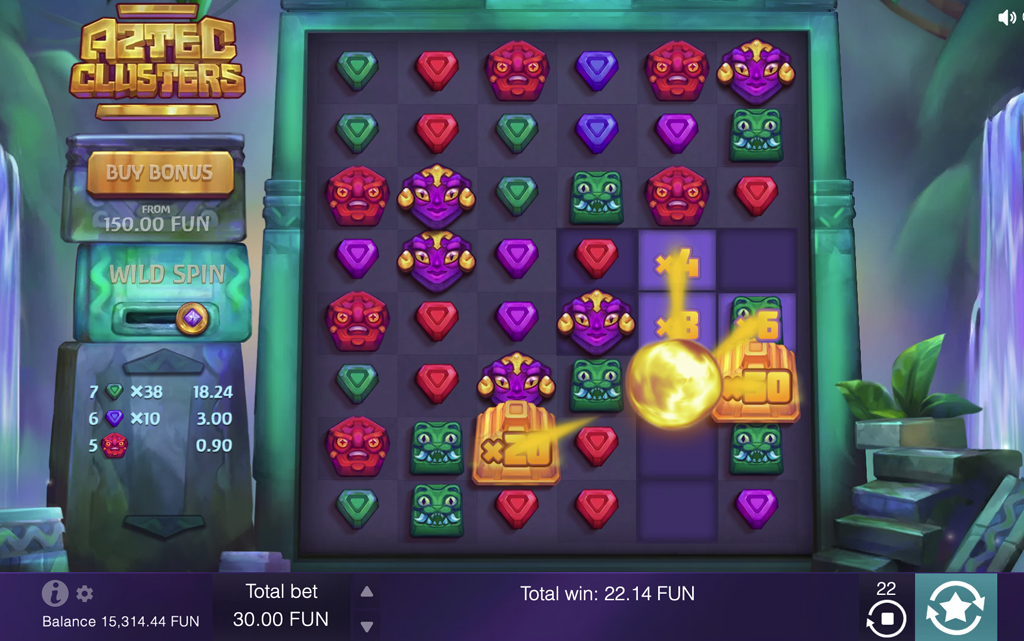 New slots game released by BGaming - AZTEC CLUSTERS - Collector feature -Learn more at BetsWiki